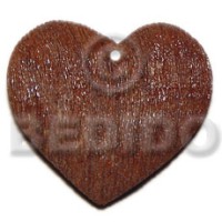 40mmx45mmmm textured brown heart natural