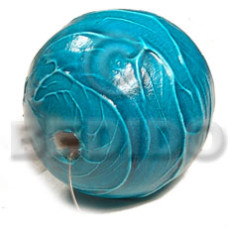 Round 25mm natural wood beads